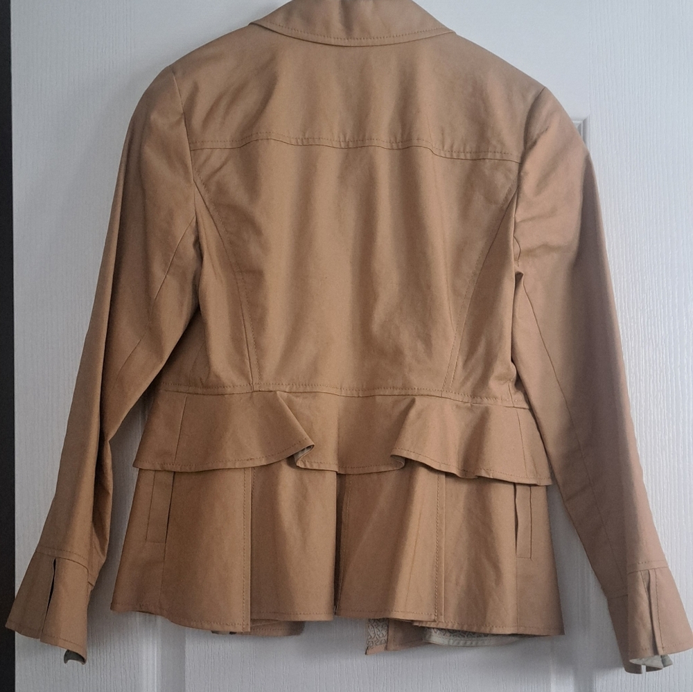 Tory Burch Peplum Jacket – Size 8 – Camel/Tan – 100% Cotton - Picture 2 of 10